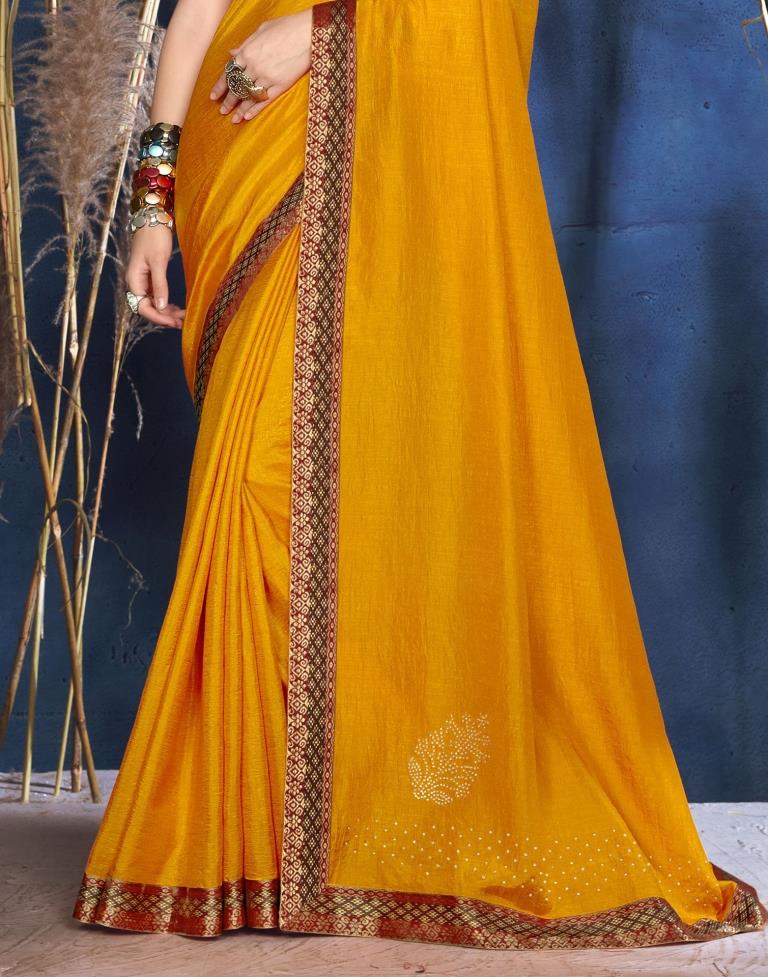 Turmeric Yellow Silk Saree | Leemboodi