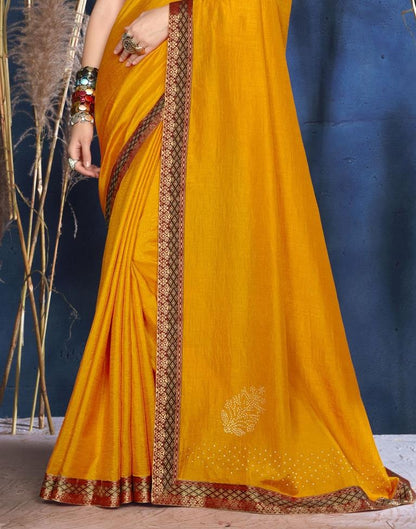 Turmeric Yellow Silk Saree | Leemboodi