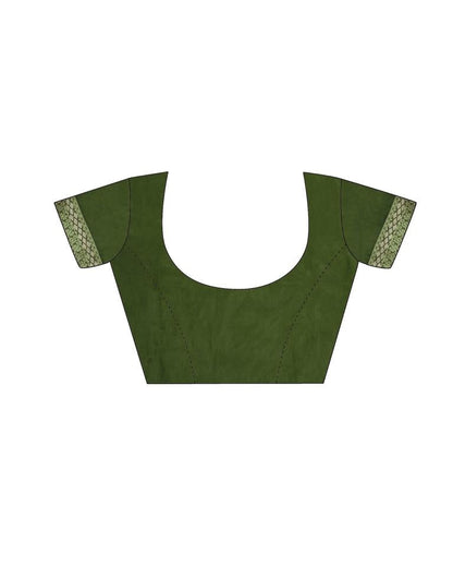 Mehndi Green Silk Saree | Leemboodi