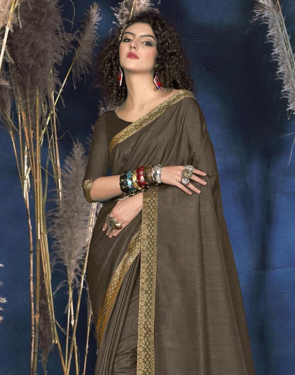 Brown Silk Saree | Leemboodi