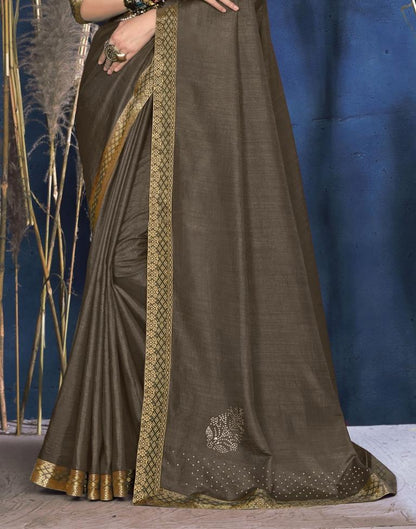 Brown Silk Saree | Leemboodi