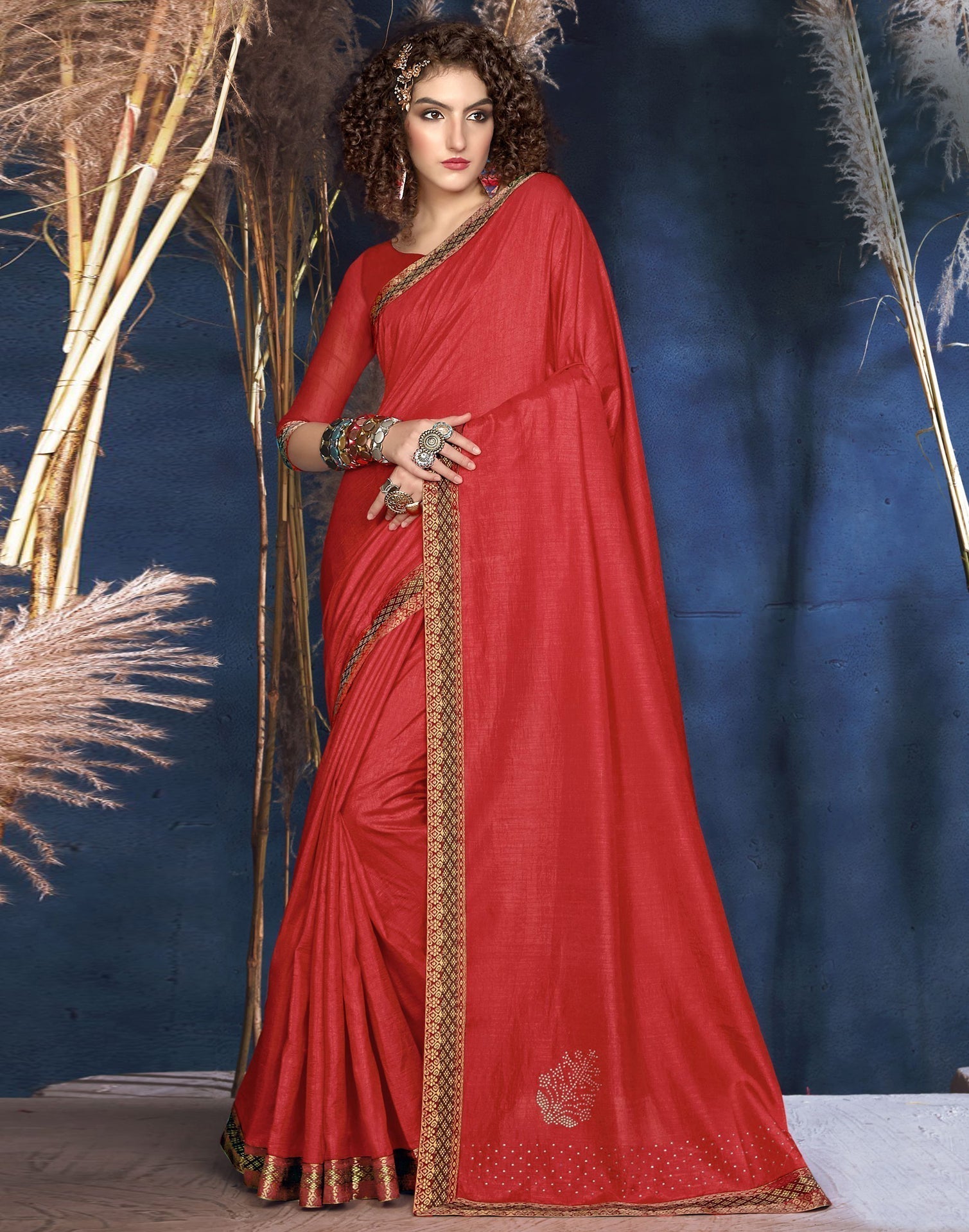 Red Silk Saree | Leemboodi