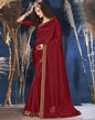 Maroon Silk Saree | Leemboodi