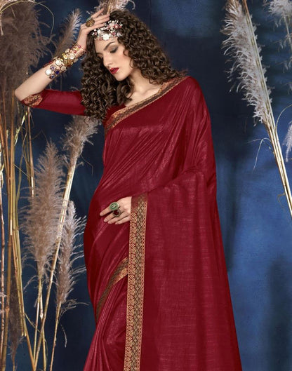 Maroon Silk Saree | Leemboodi