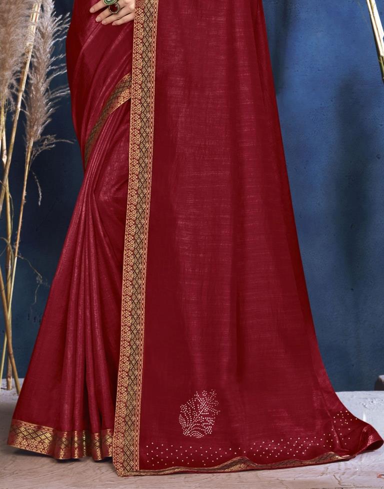 Maroon Silk Saree | Leemboodi
