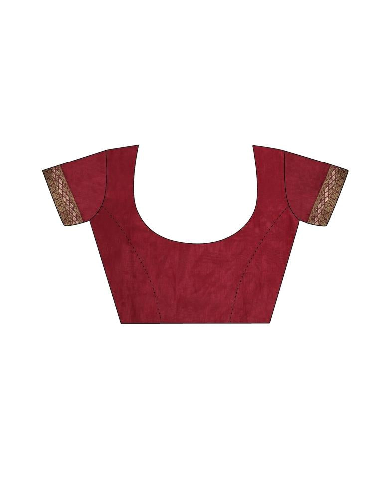 Maroon Silk Saree | Leemboodi