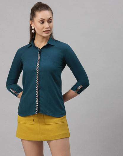 Teal Embroidered Top | Sudathi