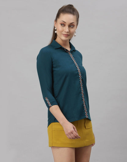 Teal Embroidered Top | Sudathi