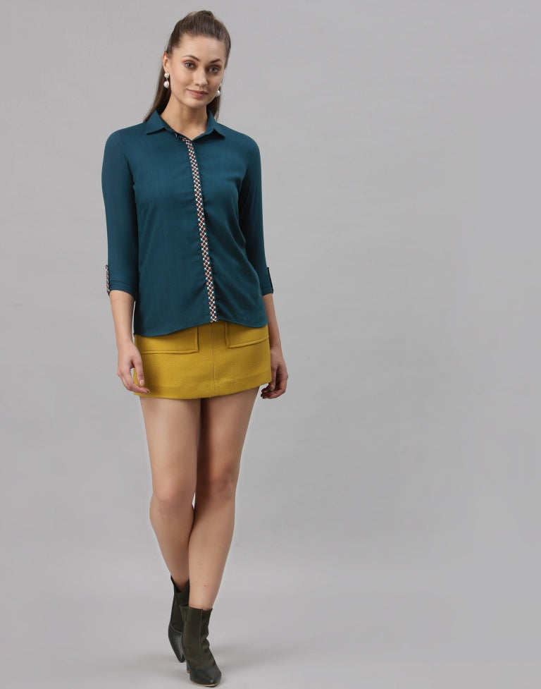 Teal Embroidered Top | Sudathi