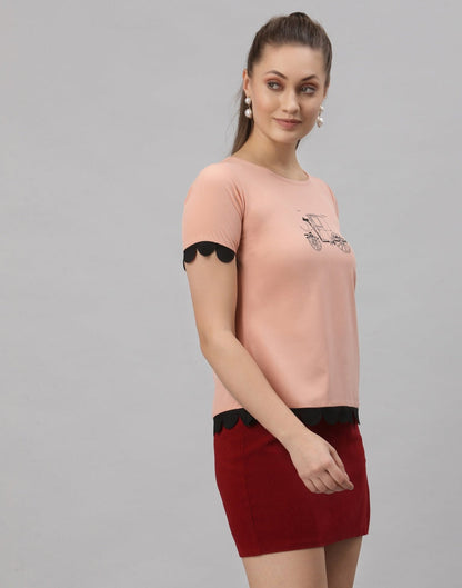 Peach Printed Top | Sudathi