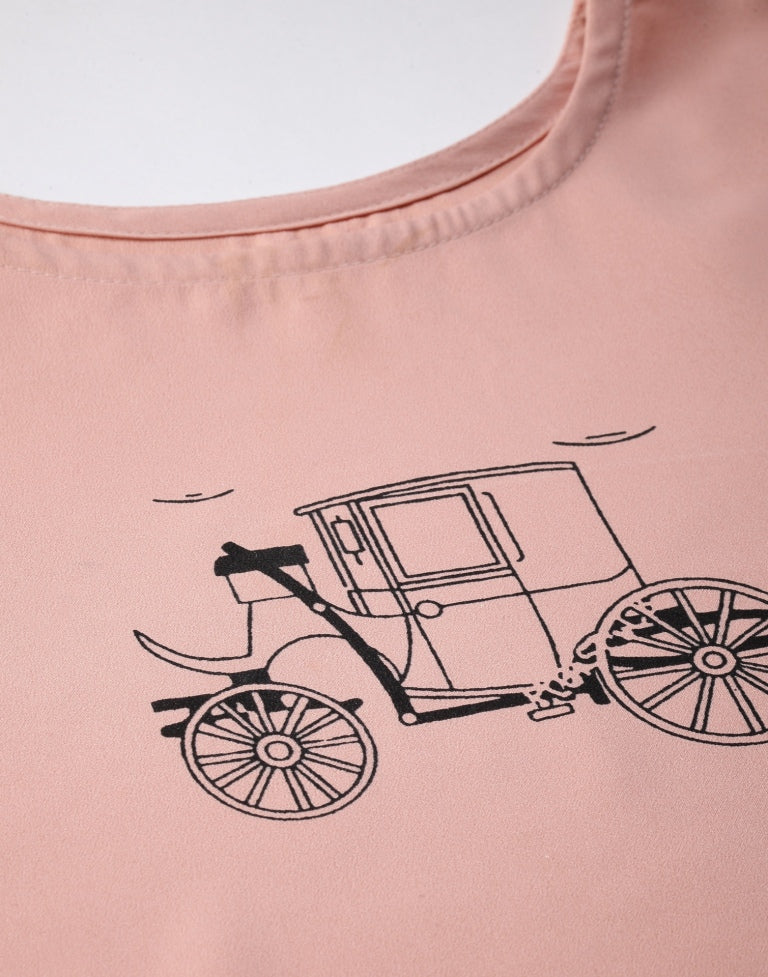 Peach Printed Top | Sudathi