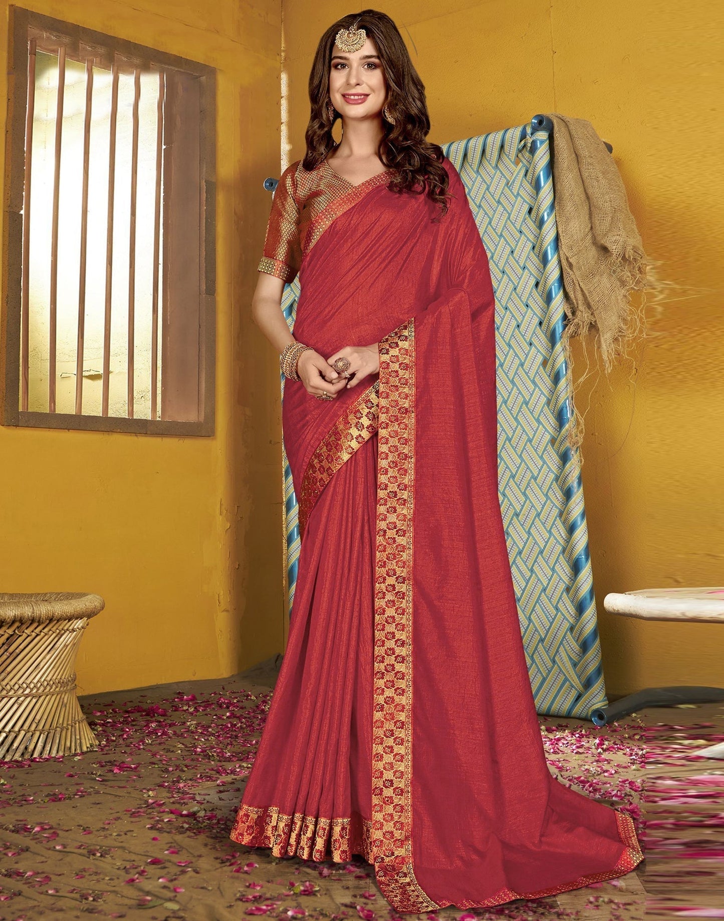 Red Silk Saree | Leemboodi