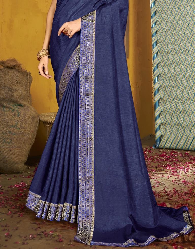 Navy Blue Silk Saree | Leemboodi