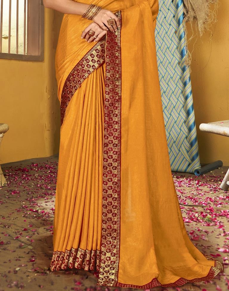 Turmeric Yellow Silk Saree | Leemboodi