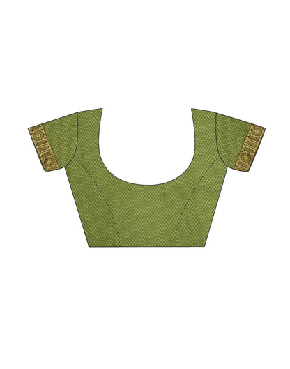 Olive Green Silk Saree | Leemboodi