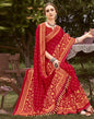 Red Printed Silk Saree