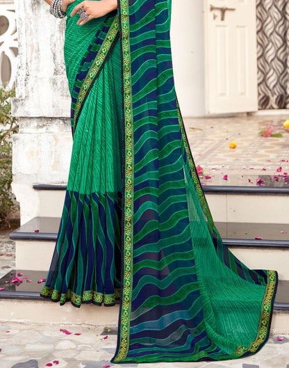 Jade Green Georgette Saree | Sudathi