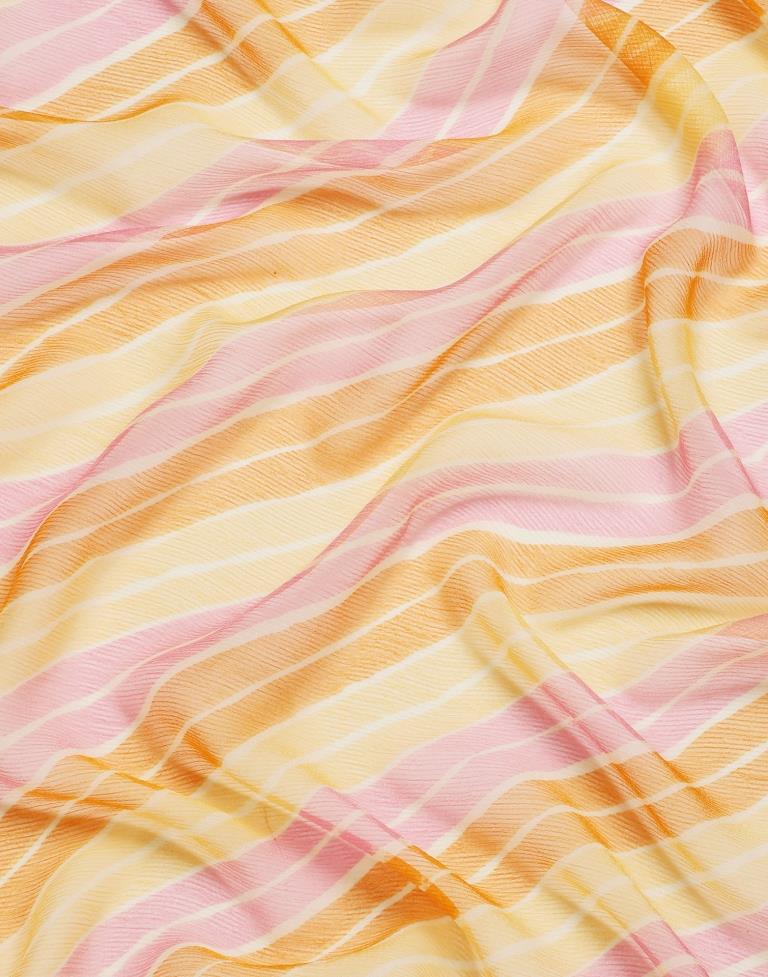 Multicoloured Printed Georgette Saree