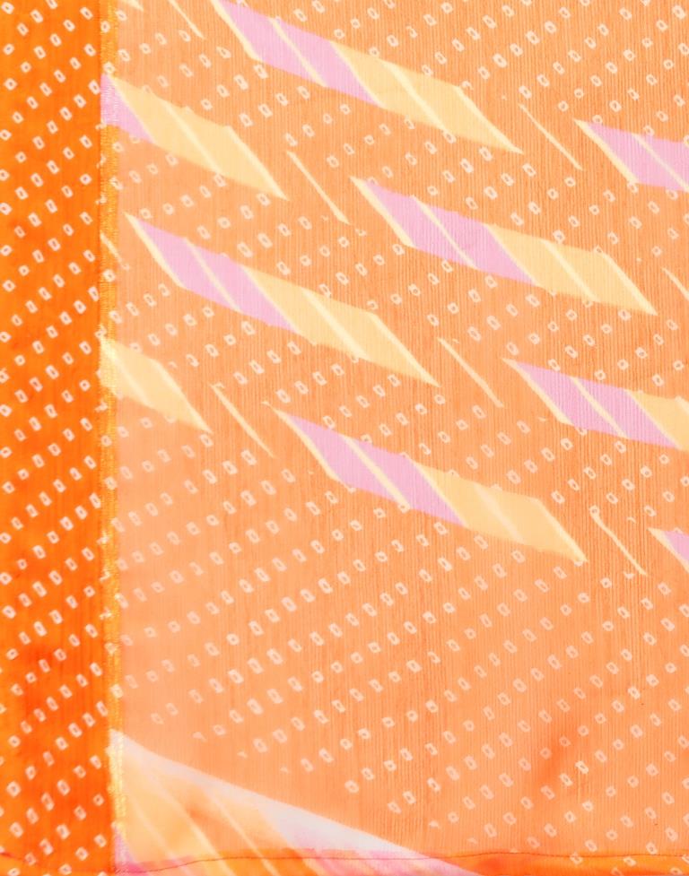 Multicoloured Printed Georgette Saree