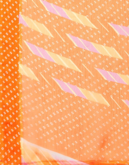 Multicoloured Printed Georgette Saree