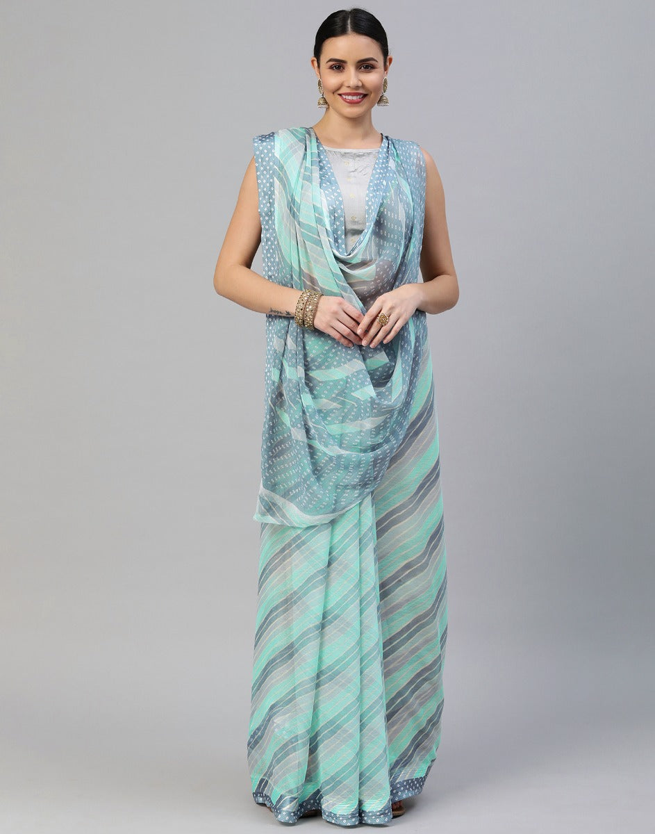 Light Blue Georgette Saree | Sudathi