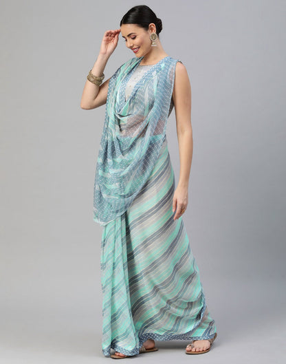 Light Blue Georgette Saree | Sudathi