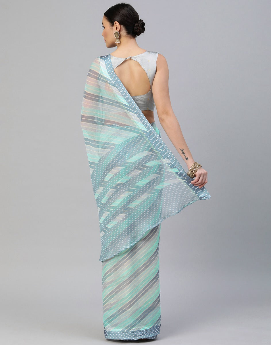 Light Blue Georgette Saree | Sudathi