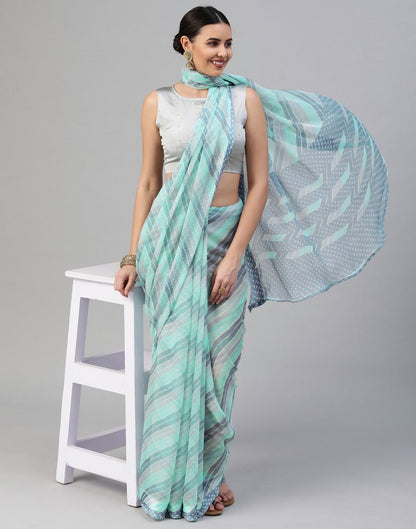 Light Blue Georgette Saree | Sudathi