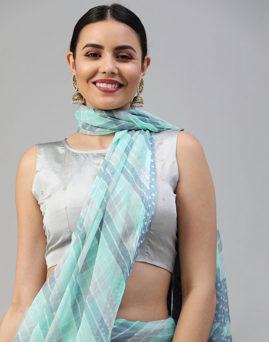 Light Blue Georgette Saree | Sudathi