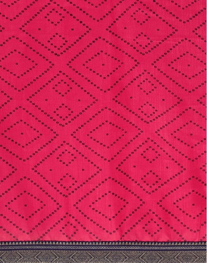 Hot Pink Bandhani Silk Saree | Sudathi