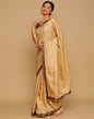 Beige Bandhani Silk Saree | Sudathi