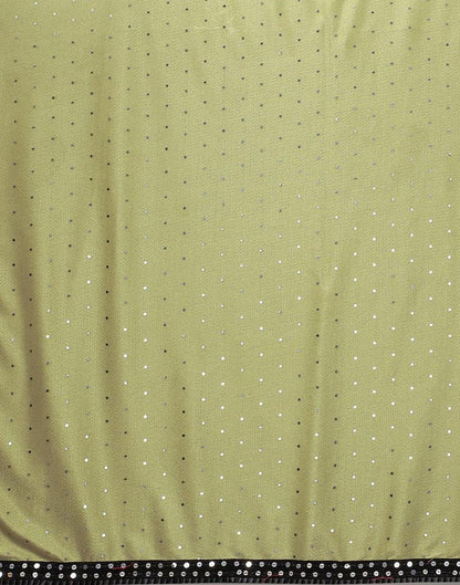 Light Olive Green Sequence Saree | Sudathi