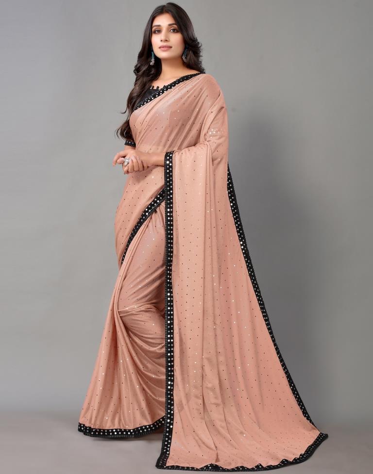 Peach Sequence Saree | Sudathi