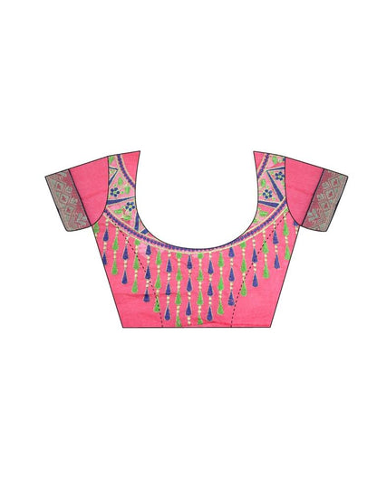 Punch Pink Weaving Silk Saree