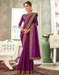 Purple Weaving Silk Saree