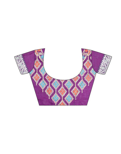 Purple Weaving Silk Saree