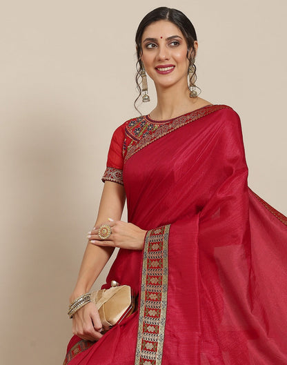 Maroon Silk Saree | Sudathi