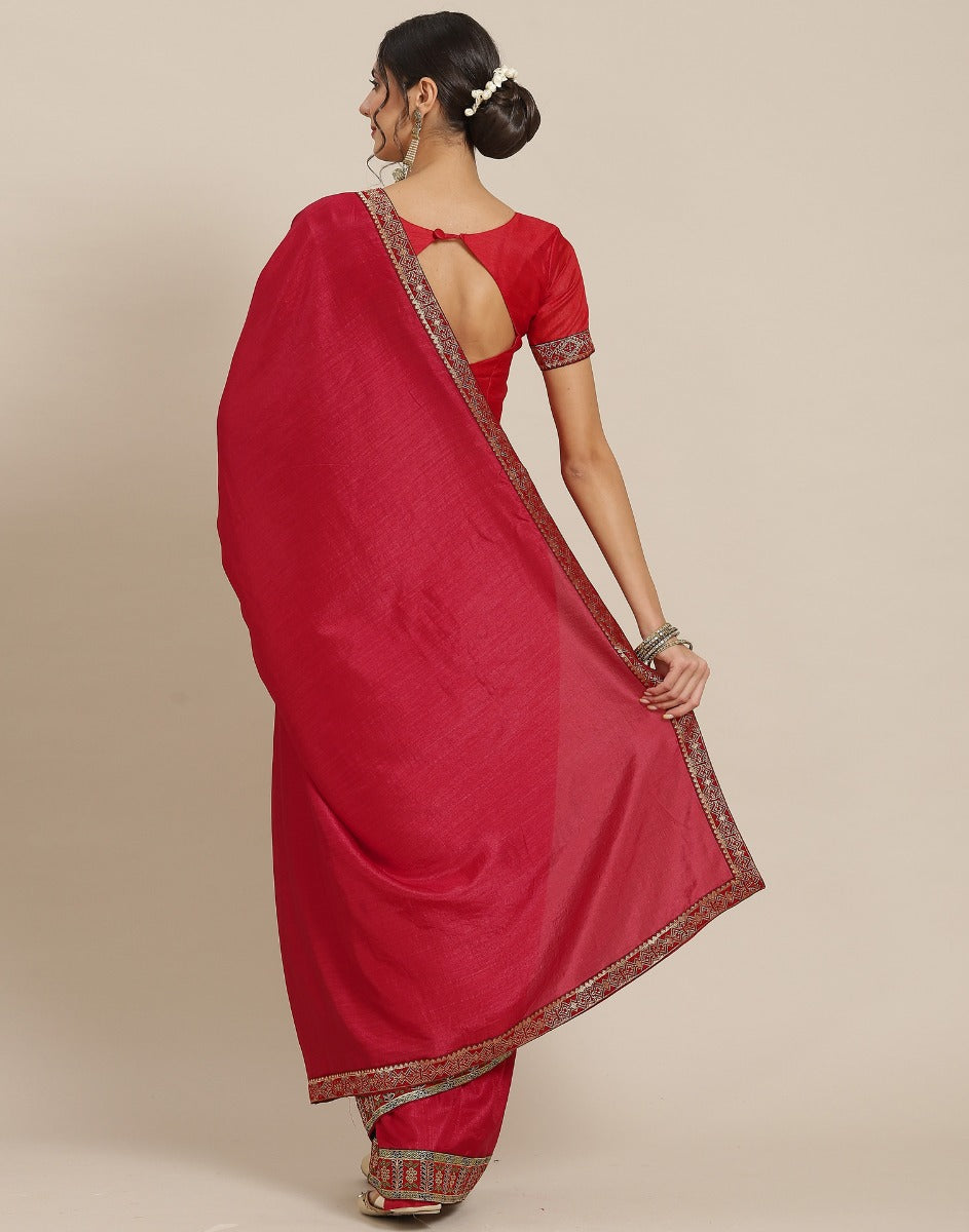 Maroon Silk Saree | Sudathi