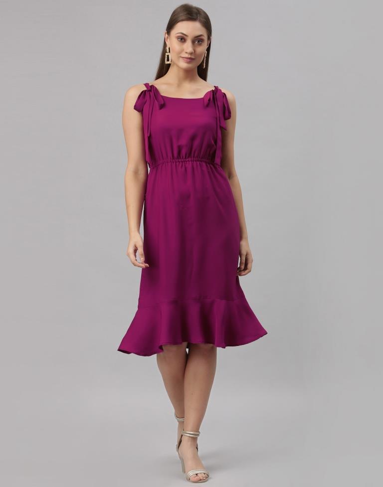 Wine A-line Dress | Sudathi