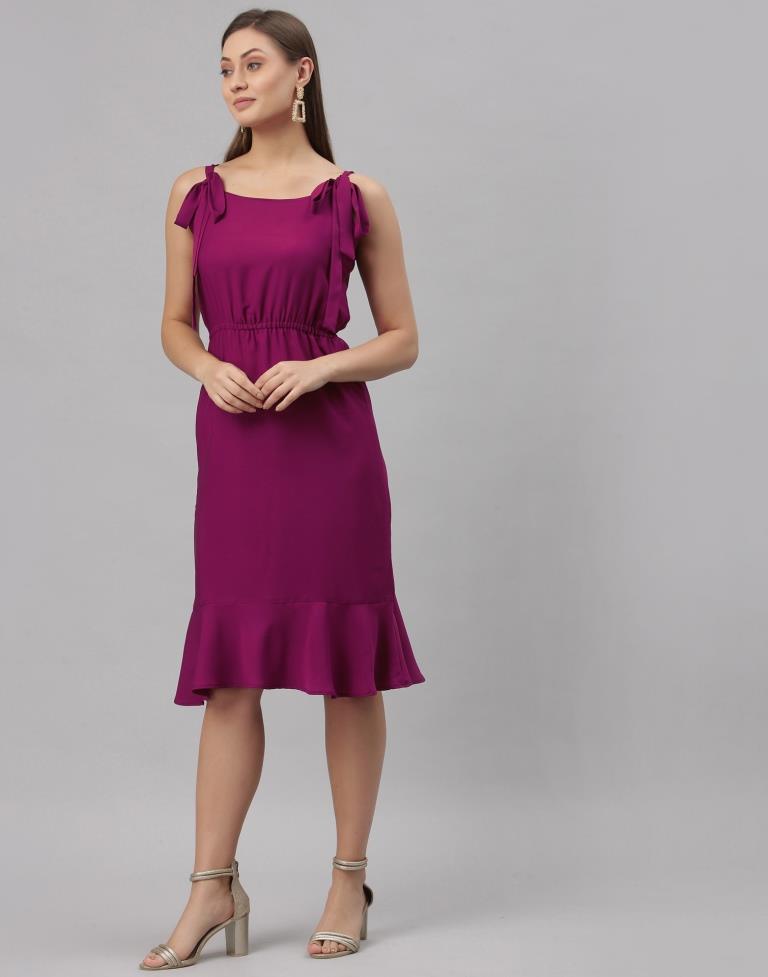 Wine A-line Dress | Sudathi
