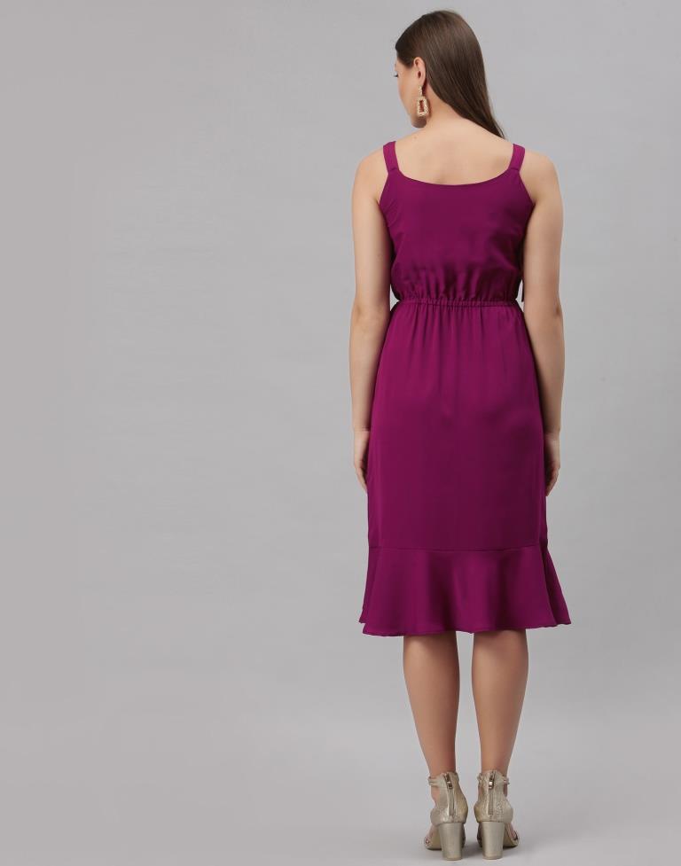 Wine A-line Dress | Sudathi
