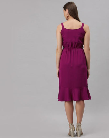 Wine A-line Dress | Sudathi