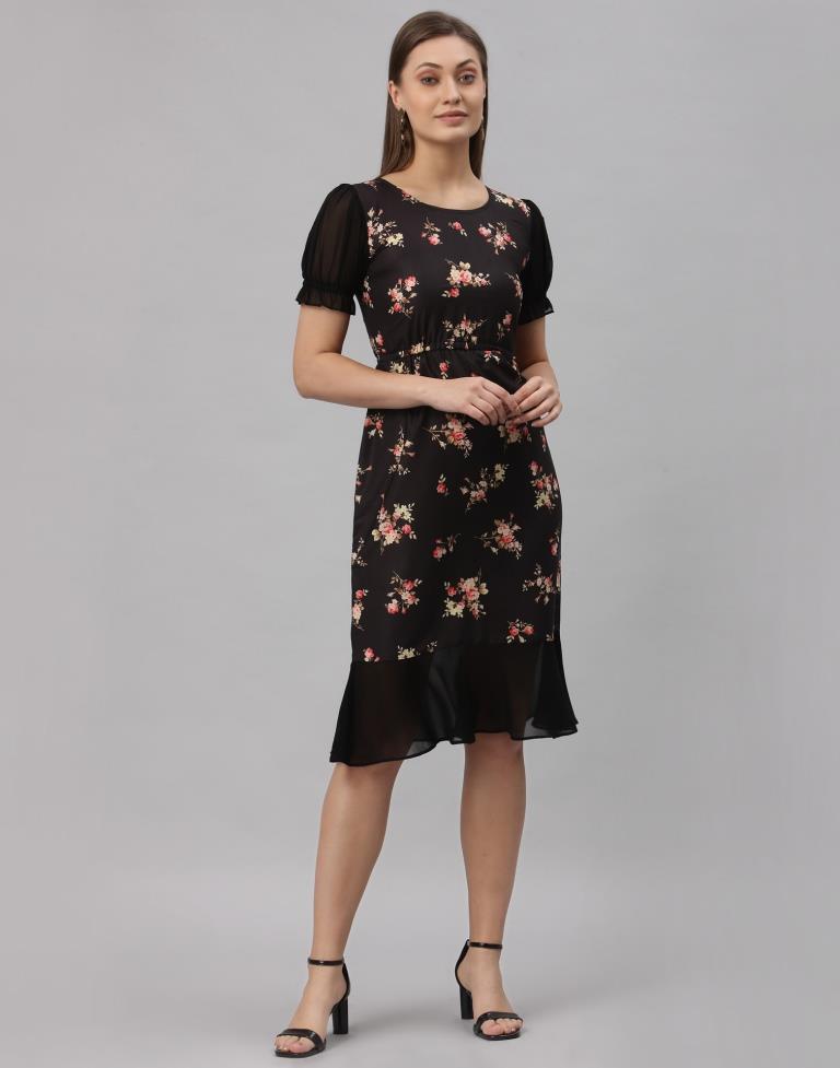 Black A-line Dress | Sudathi