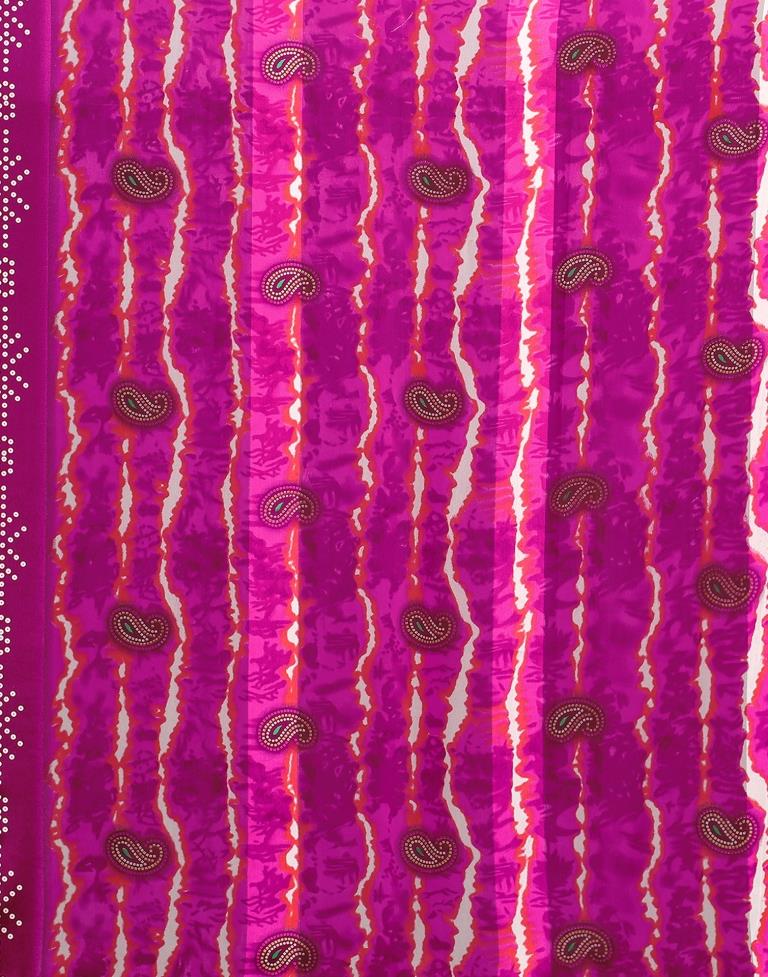 Hot Pink Georgette Saree | Sudathi