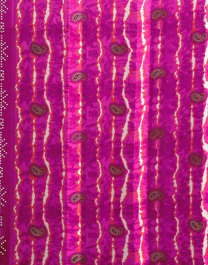 Hot Pink Georgette Saree | Sudathi