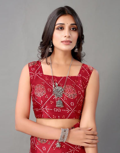 Red Georgette Saree | Sudathi