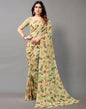 Khakhi Brown And Multicolored Georgette Saree | Leemboodi