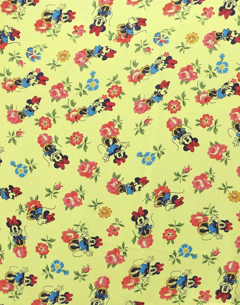 Light Yellow And Multicolored Georgette Saree | Leemboodi