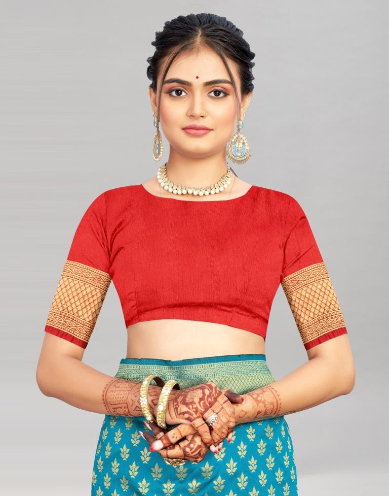 Blue Weaving Silk Saree