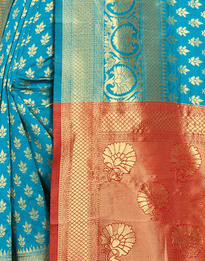 Blue Weaving Silk Saree